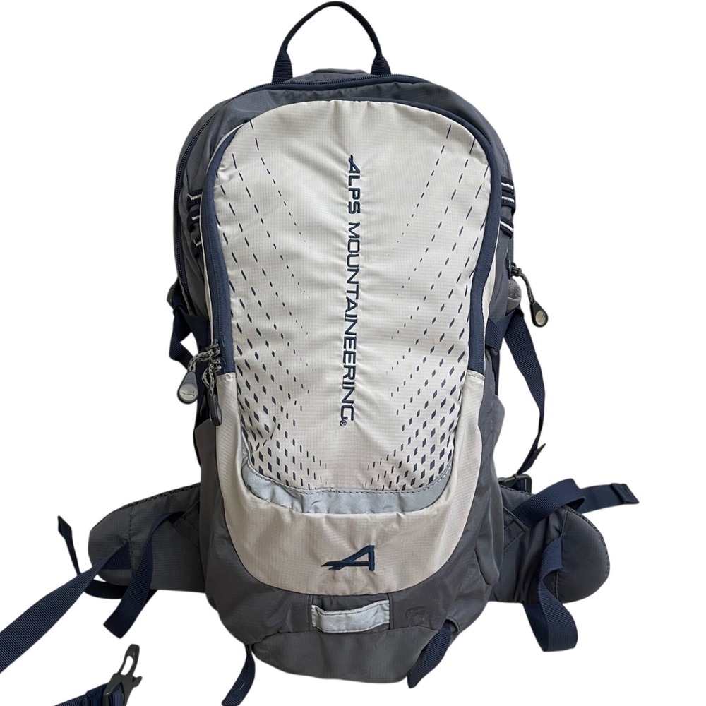 ALPS Mountaineering Hiking Backpack Grey Tan Mesh Back Panel Daypack Mens